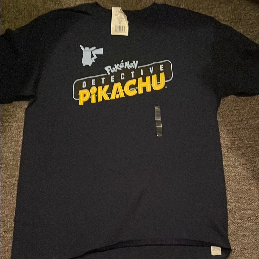 NWT Pokemon Detective Pikachu Navy Blue T-Shirt Sz XL